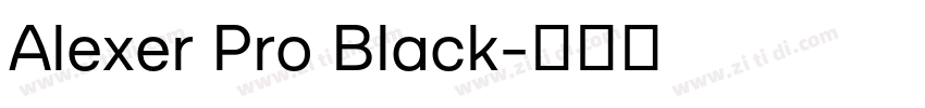 Alexer Pro Black字体转换 Alexer Pro Black字体转换